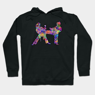 Taekwondo girl watercolor art Hoodie